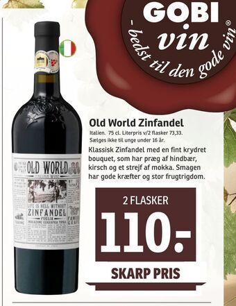 SPAR Old world zinfandel tilbud