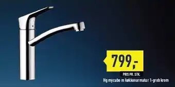 Johannes Fog Mycube køkkenarmatur 1-greb krom tilbud