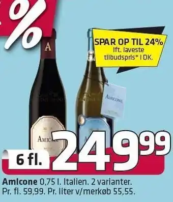 Fleggaard Amicone 6 fl. tilbud