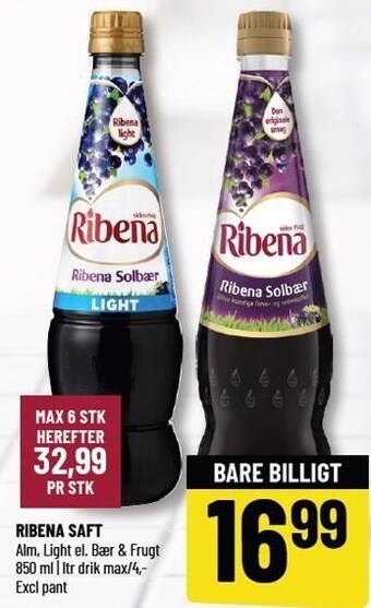 Løvbjerg Ribena saft tilbud