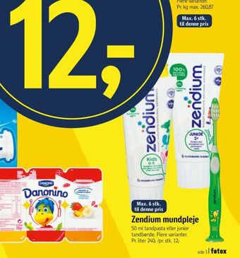 Føtex Zendium tandpasta tilbud