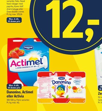 Føtex Actimel drikkeyoghurt jordbær tilbud