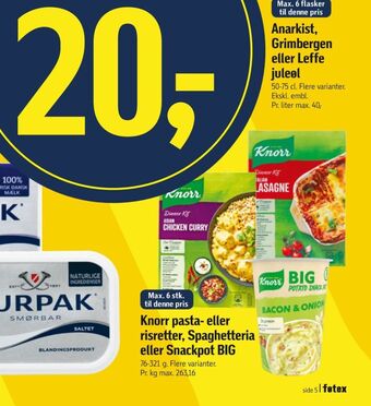 Føtex Snack pot instant retter tilbud