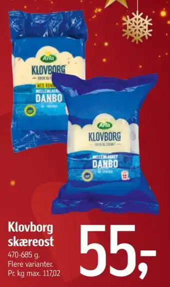 Føtex Klovborg skæreost danbo mellemlagret 45+ tilbud