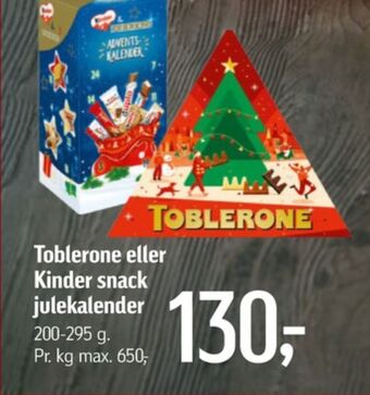 Føtex Toblerone julekalender tilbud