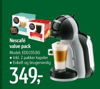 Føtex Nescafe dolce gusto kaffemaskine tilbud