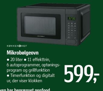 Føtex Køkkenchef mikroovn tilbud
