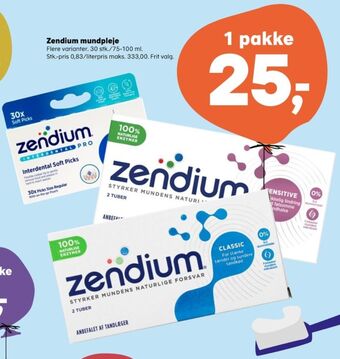 Kvickly Zendium tandpasta tilbud