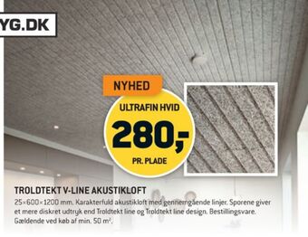 XL-BYG Troldtekt akustikloft tilbud