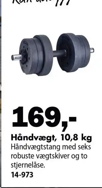Håndvægt, 10,8 kg