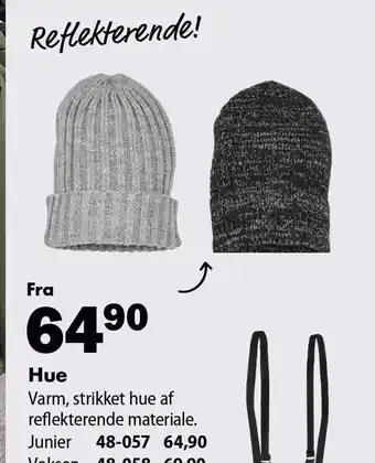 Hue - varm og strikket - reflekterende