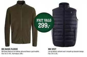 Land & Fritid Mh basic fleece el. mh vest tilbud