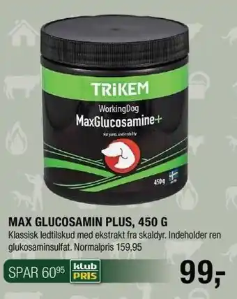 Land & Fritid Max glucosamin plus 450 g tilbud