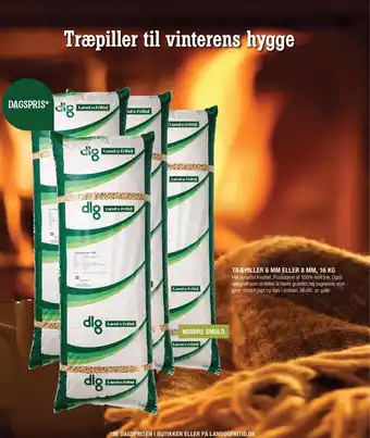 Land & Fritid Træpiller 6 mm el. 8mm 16 kg tilbud