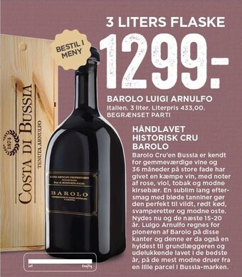 MENY Barolo luigi arnulfo tilbud