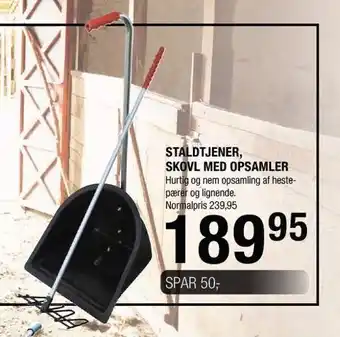 Staldtjener, skovl m. opsamler