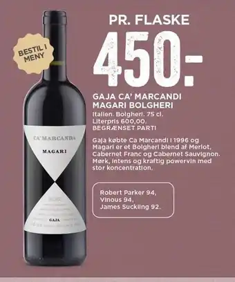 Gaja ca' marcandi magari bolgheri
