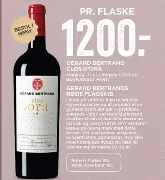 MENY Gérard bertrand clos d'ora tilbud