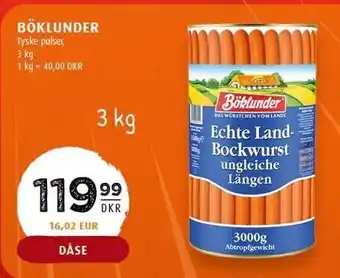 Scandinavian Park Böklunder pølser tilbud