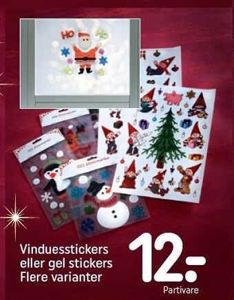 REMA 1000 Vinduesstickers eller gel stickers - flere varianter tilbud