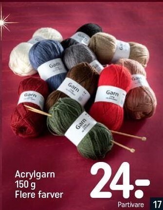 REMA 1000 Acrylgarn - flere farver tilbud