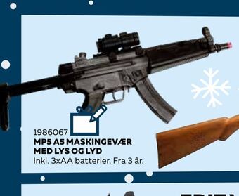 Legekæden Mp5 a5 maskingevær med lys og lyd tilbud
