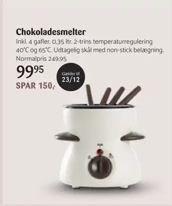 Kop & Kande Chokoladesmelter tilbud