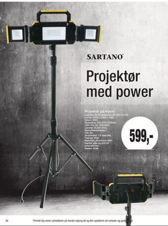 Harald Nyborg Projektør på tripod tilbud