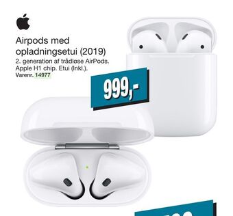 Harald Nyborg Airpods med opladningsetui (2019) tilbud