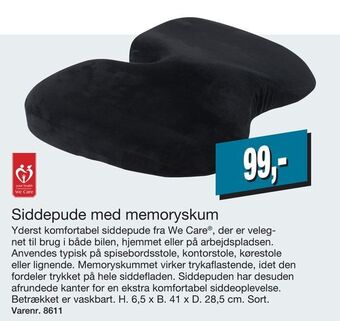 Harald Nyborg Siddepude med memoryskum tilbud