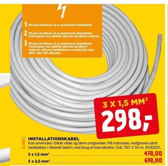 jem & fix Installationskabel tilbud