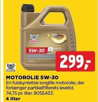 jem & fix Motorolie 5w-30 tilbud
