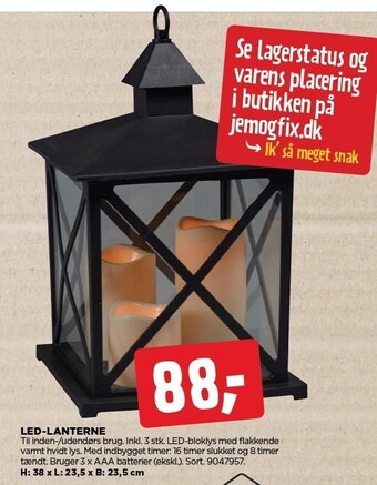jem & fix Led-lanterne tilbud