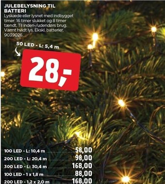 jem & fix Julebelysning til batteri tilbud