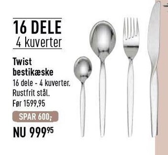 Twist bestikæske
