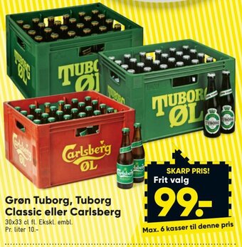 Bilka Grøn Tuborg,Tuborg Classic eller Carlsberg tilbud