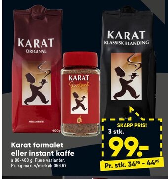 Bilka Karat formalet eller instant kaffe tilbud