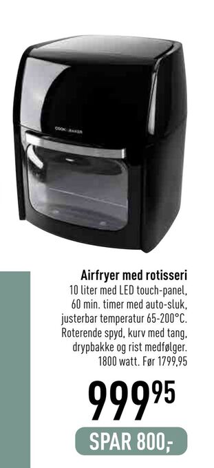 Imerco Airfryer med rotisseri tilbud