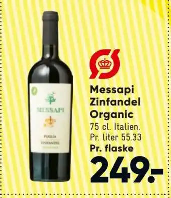 Bilka Messapi Zinfandel Organic 75 cl. tilbud