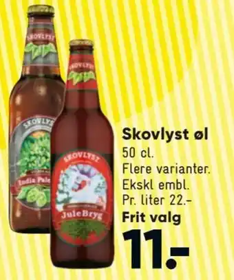 Bilka Skovlyst øl 50 cl. tilbud