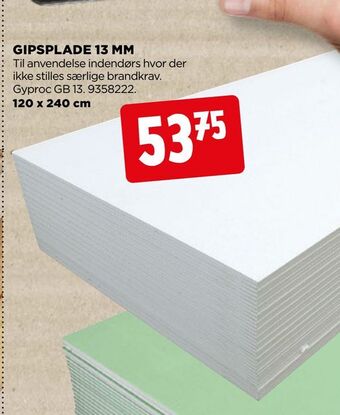 jem & fix Gipsplade 13 mm tilbud