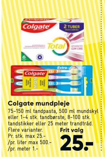 Bilka Colgate mundpleje tilbud