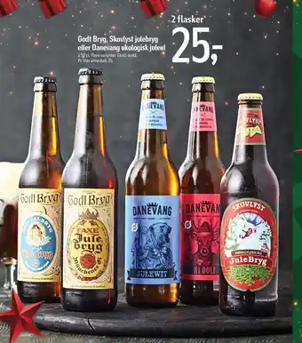 Føtex Godt bryg, skovlyst julebryg el. danevang økologusk juleøl tilbud
