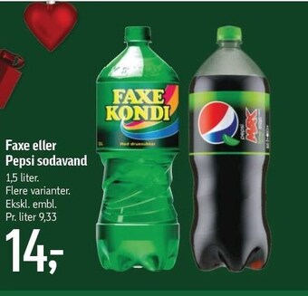 Føtex Faxe el. pepsi sodavand tilbud