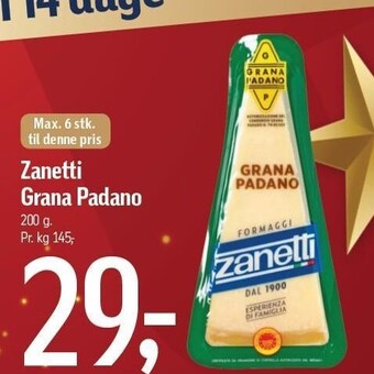 Føtex Zanetti grana padano 200 g. tilbud