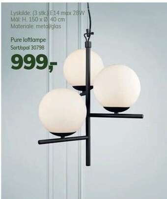 Daells Bolighus Pure loftlampe tilbud