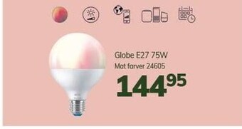 Daells Bolighus Globe e27 75w tilbud