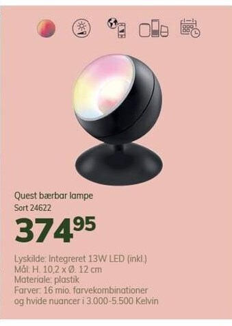 Daells Bolighus Quest bærbar lampe tilbud