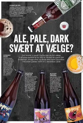 MENY Ale, pale el. dark tilbud