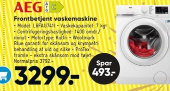 Bilka AEG Frontbetjent vaskemaskine tilbud